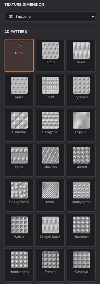 2D pattern grid — top