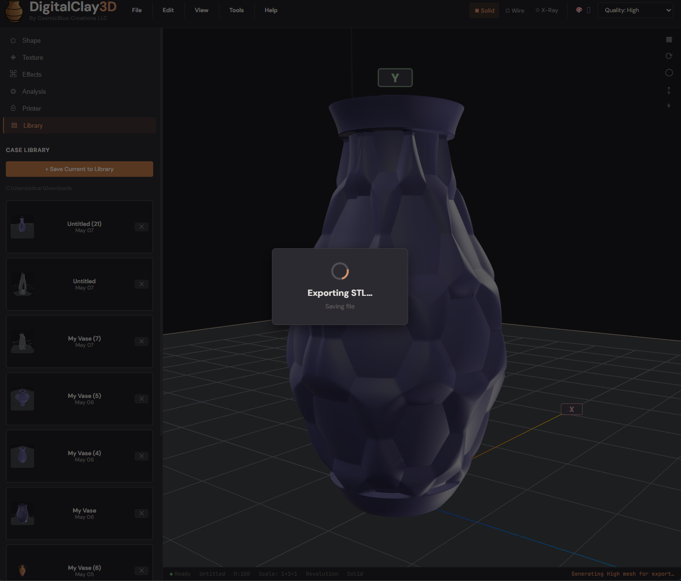Mesh-as-template imported and overlaid in viewport