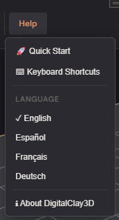 Help menu